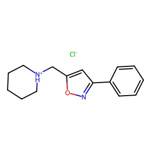 Isoxazole, 3-phenyl-5-(piperidinomethyl)-, hydrochloride structure
