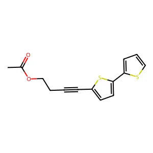 5-(4-Acetoxybut-1-ynyl)-2,2'-bithiophene structure