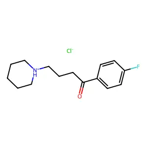 1-Butanone, 1-(4-fluorophenyl)-4-(1-piperidinyl)-, hydrochloride (1:1) structure