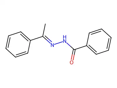 Acetophenone benzoylhydrazone structure