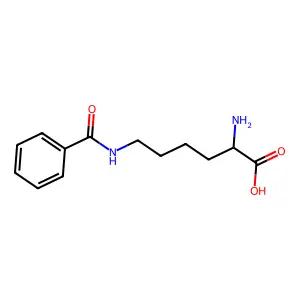 2-Amino-6-benzamidohexanoic acid structure