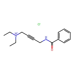 Benzamide, N-(4-(diethylamino)-2-butyn-1-yl)-, hydrochloride (1:1) structure