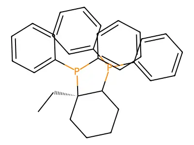 (1-Cyclohexyl-2-diphenylphosphanylethyl)-diphenylphosphane structure