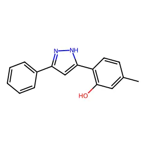 5-Methyl-2-(5-phenyl-1H-pyrazol-3-yl)phenol structure