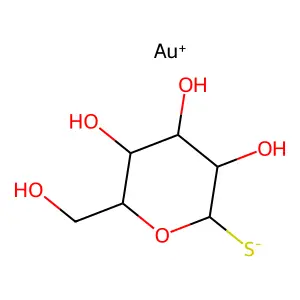 Aurothioglucose structure