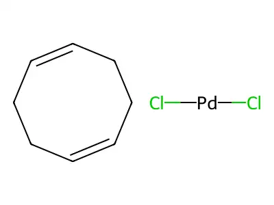 二氯化(1,5-环辛二烯)钯 structure