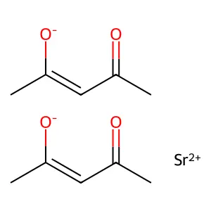 Strontium acetylacetonate hydrate structure