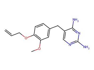 2,4-Pyrimidinediamine, 5-((3-methoxy-4-(2-propenyloxy)phenyl)methyl)- structure
