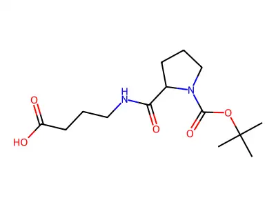 4-({1-[(Tert-butoxy)carbonyl]pyrrolidin-2-yl}formamido)butanoic acid structure