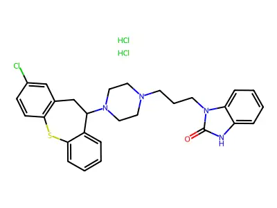 C28H29ClN4OS.2ClH.3/2H2O structure