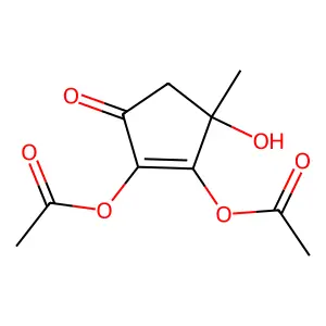 2,3-Diacetyl-4-hydroxy-4-methylcyclopent-2-en-1-one structure