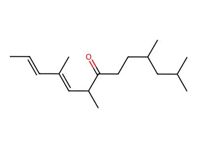 4,6,10,12-Tetramethyltrideca-2,4-dien-7-one structure