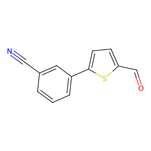 3-(5-Formylthiophen-2-yl)benzonitrile structure