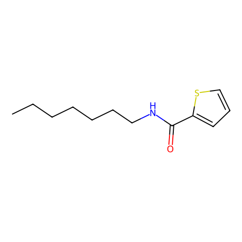 2-Thiophenecarboxamide, N-heptyl- structure