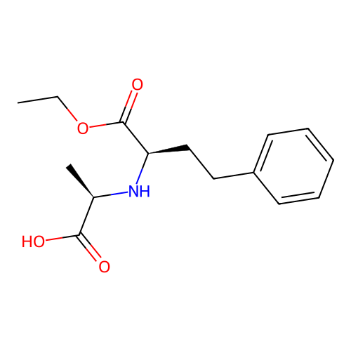 (R)-2-[(R)-1-Ethoxy-1-oxo-4-phenylbutan-2-YL-amino]propanoic acid structure
