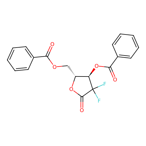 (2R,3R)-2-[(benzoyloxy)methyl]-4,4-difluoro-5-oxooxolan-3-yl benzoate structure