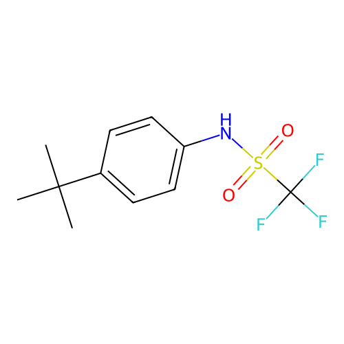 Methanesulfonamide, N-[4-(1,1-dimethylethyl)phenyl]-1,1,1-trifluoro- structure