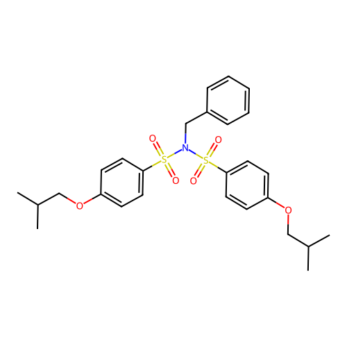 N-benzyl-4-isobutoxy-N-((4-isobutoxyphenyl)sulfonyl)benzenesulfonamide structure
