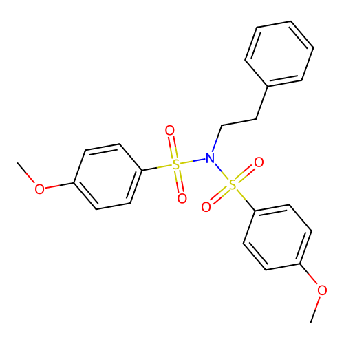 4-methoxy-N-[(4-methoxyphenyl)sulfonyl]-N-(2-phenylethyl)benzenesulfonamide structure
