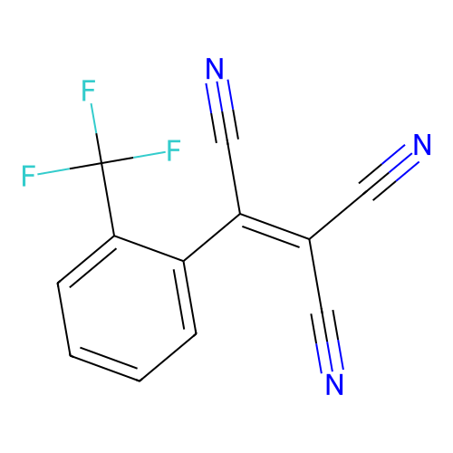 2-[2-(Trifluoromethyl)phenyl]ethene-1,1,2-tricarbonitrile structure