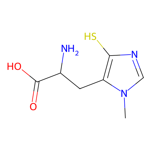 2-Amino-3-(4-mercapto-1-methyl-1H-imidazol-5-yl)propanoic acid structure