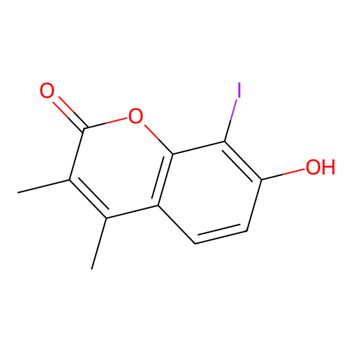 7-Hydroxy-8-iodo-3,4-dimethylchromen-2-one structure