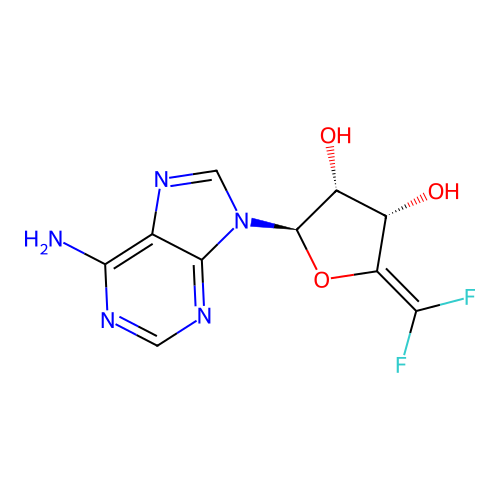 Adenosine, 4',5'-didehydro-5'-deoxy-5',5'-difluoro- structure