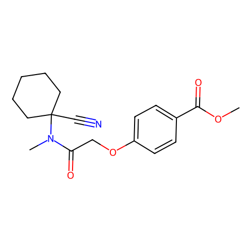 Methyl 4-[2-[(1-cyanocyclohexyl)-methylamino]-2-oxoethoxy]benzoate structure