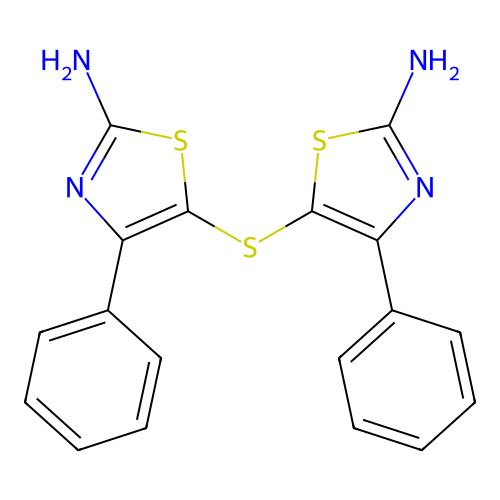 5-[(2-Amino-4-phenyl-1,3-thiazol-5-yl)sulfanyl]-4-phenyl-1,3-thiazol-2-amine structure