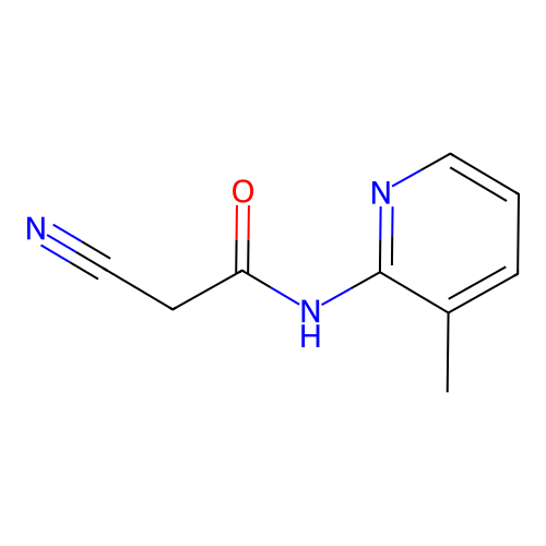 N-(3-methyl-2-pyridyl)cyanoacetamide structure