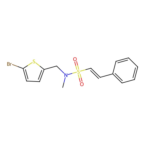 N-[(5-溴噻吩-2-基)甲基]-N-甲基-2-苯基乙烯-1-磺酰胺 structure