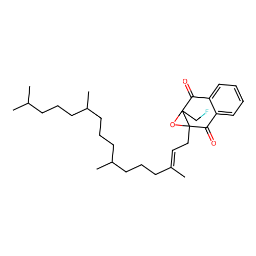 2-(Fluoromethyl)-3-(phytyl)-1,4-naphthoquione 2,3-epoxide structure
