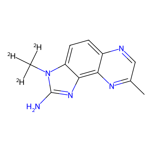 2-Amino-8-methyl-3-(trideuteromethyl)imidazo[4,5-f]quinoxaline structure