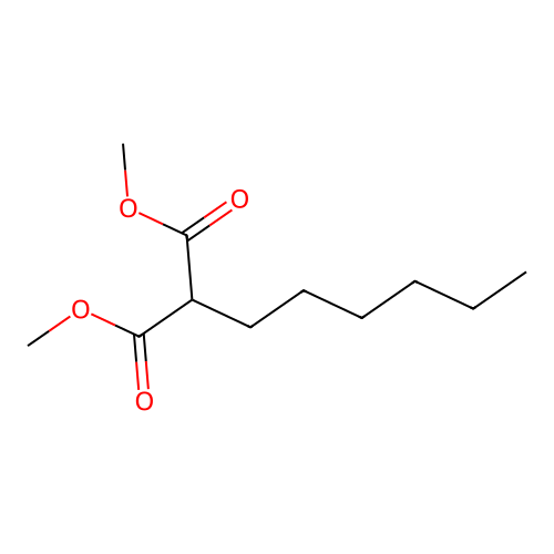 Dimethyl n-hexylmalonate structure