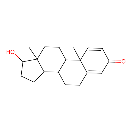 17-beta-Hydroxy-17-alpha-1,4-androstadien-3-one structure