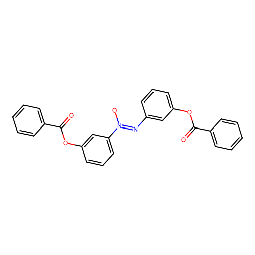 (3-Benzoyloxyphenyl)-(3-benzoyloxyphenyl)imino-oxidoazanium structure