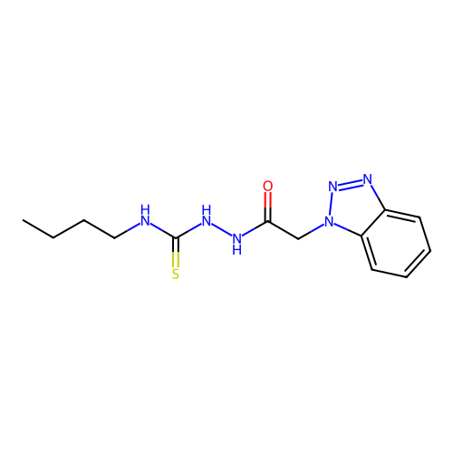 1H-Benzotriazole-1-acetic acid, 2-[(butylamino)thioxomethyl]hydrazide structure