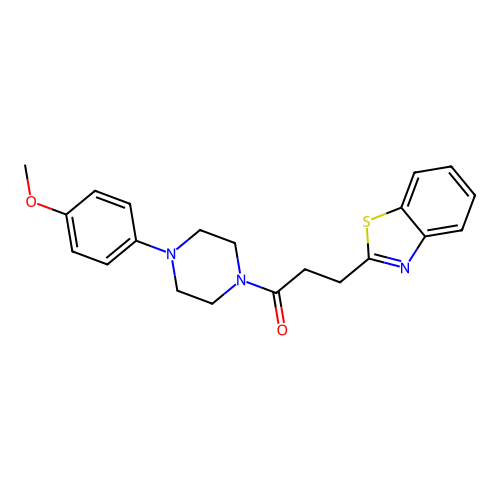 3-(1,3-Benzothiazol-2-yl)-1-[4-(4-methoxyphenyl)piperazin-1-yl]propan-1-one structure
