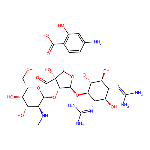 Streptomycin & p-Aminosalicylic acid structure