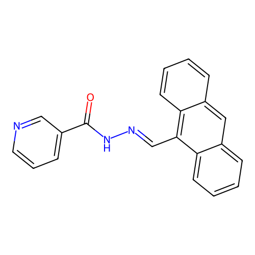 N-[(E)-anthracen-9-ylmethylideneamino]pyridine-3-carboxamide structure