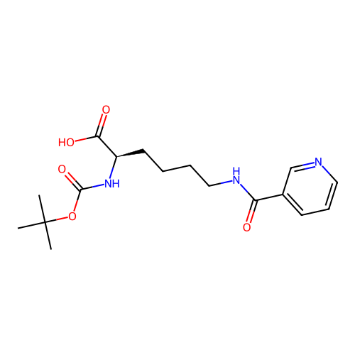 Boc-D-Lys(nicotinoyl)-OH structure