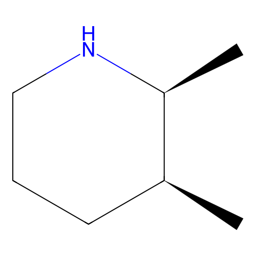 2,3-Dimethylpiperidine, cis- structure