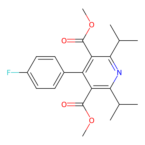 Dimethyl 2,6-diisopropyl-4-(4-fluorophenyl)-pyridine-3,5-dicarboxylate structure