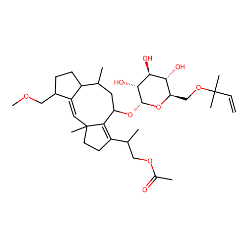 C34H54O9 structure