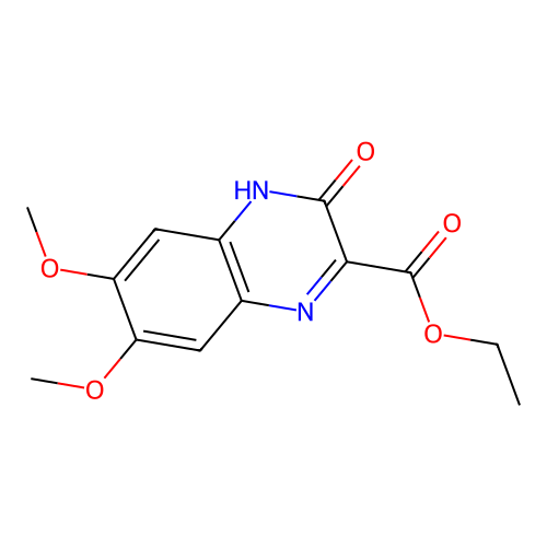Ethyl 3-hydroxy-6,7-dimethoxy-2-quinoxalinecarboxylate structure