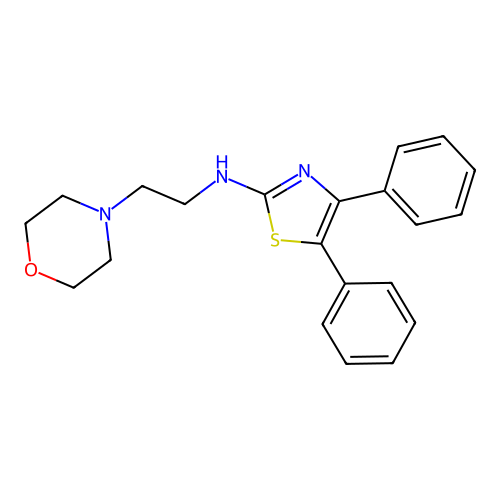 N-[2-(morpholin-4-yl)ethyl]-4,5-diphenyl-1,3-thiazol-2-amine structure