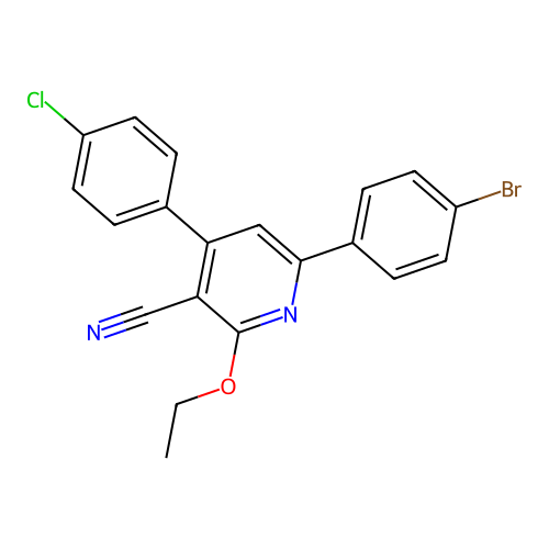 6-(4-Bromophenyl)-4-(4-chlorophenyl)-2-ethoxypyridine-3-carbonitrile structure