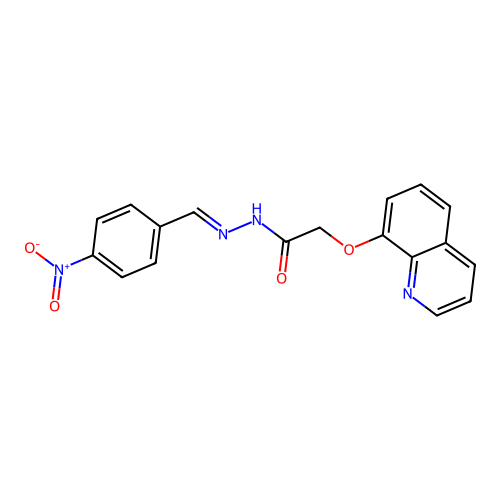 2-(8-Quinolinyloxy)acetic acid (2E)-2-[(4-nitrophenyl)methylene]hydrazide structure