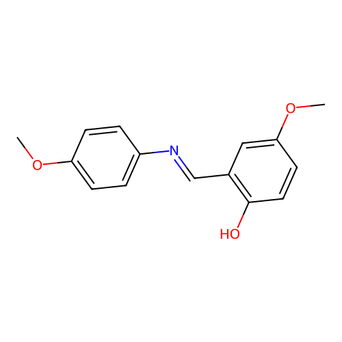 4-methoxy-2-{(E)-[(4-methoxyphenyl)imino]methyl}phenol structure