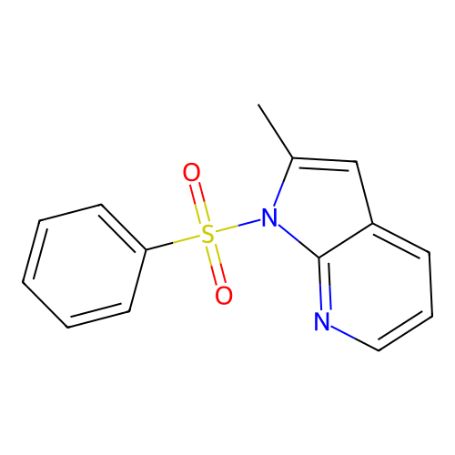2-methyl-1-(phenylsulfonyl)-1H-pyrrolo[2,3-b]pyridine structure